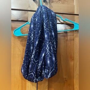 Cosmic sailor astrology infinity scarf hidden pocket Starry Night travel outdoor